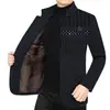 Nueva Chaqueta para Hombre Otoño/Invierno 2026 de Alta Calidad con Cuello Alto, Botones, Chaqueta de Chenilla para Hombres de Mediana Edad y Jóvenes, Estilo Papá