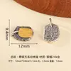 Plata 925 Chapada en Oro Patrón de Meteorito Amarillo Cuenta de la Fortuna Ovni Cuentas Sueltas para Hacer Joyería Accesorios DIY