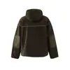 Chaqueta de Trabajo Exterior de Algodón Estilo Retro Japonés para Hombre, Chaqueta Abrigo de Forro Polar con Capucha y Bolsillos Divididos para Invierno