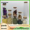 Fivela de 47mm de diâmetro Garrafa de tubo de cortiça estame flor bule de chá garrafa de embalagem de doces Cordyceps pó comprimido reagente de garrafa
