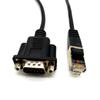 DB9 com agulha de porca frontal para linha pública 8P8C DB9 para linha RJ45 RS232 para linha serial RJ45 linha de roteador