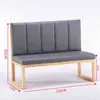 Mesa y Sillas Sencillas Casuales para Comedor Tienda de Té con Leche Tienda de Postres Combinación de Mesa y Sillas para Comedor Tienda de Comida Rápida Restaurante Occidental Asiento de Tarjeta de Madera Maciza Sofá