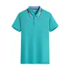 Camiseta de manga corta con cuello para hombre, polo de trabajo en equipo con logo impreso para campañas publicitarias y camisetas culturales personalizadas