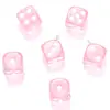 Dado Acrílico Transparente de Color de 14 mm Colgante Tamiz Llavero para Teléfono Móvil Accesorios DIY W331