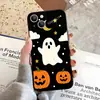 Produto de sucesso de vendas transfronteiriço: Capa de celular simples de desenho animado para Halloween com estampas de abóbora e fantasma, capa macia de TPU fosco anti-queda