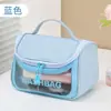 Bolsa de Higiene Pessoal Transparente à Prova d'Água Ins Bolsa Satchel de PU Bolsa de Cosméticos Multifuncional Bolsa Satchel de Grande Capacidade à Prova d'Água Bolsa de Cosméticos