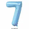 Globos de Aluminio de 40 pulgadas con Número Color Azul Perlado, Empacados Individualmente, para Decoración de Fiesta de Primer Cumpleaños de Bebé