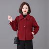 Casaco Curto para Mãe, Top de Lã Estilo Ocidental, Novo Estilo Outono e Inverno Lã Pura Lã Zero Caxemira de Lado Duplo Casaco Feminino