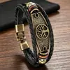 Nuevo Pulsera Tejida de Cuero Hebilla de Aleación Moda Retro Europea y Americana Más Vendida Pulsera de Cuero Directo de Fábrica