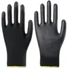 Guantes de palma con recubrimiento de PU fino protección laboral resistentes al desgaste antideslizantes nylon blanco recubierto guantes libres de polvo antiestáticos