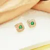 Brincos quadrados de zircônia com incrustação de cobre mais vendidos da Amazon para mulheres, brincos de nicho de luxo leve de alta qualidade, brincos de moda versáteis para atacado