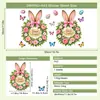 Enfeites de Orelha de Coelho da Páscoa Guirlanda Decoração de Atmosfera Loja de Desenhos Animados Adesivos Estáticos para Portas e Janelas Flores