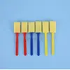 Pincel de esponja para pintura infantil de plástico jardim de infância educação infantil conjunto de graffiti DIY haste de plástico arte selo de esponja