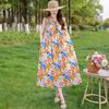 Vestido de Algodón y Seda sin Mangas Holgado Talla Grande para Mujer Verano Falda Exterior para Nueva Madre Falda Fluida que Cubre la Piel