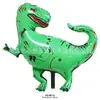 Balões metalizados de animais de desenho animado com tema de dinossauro para decorações de festa de aniversário infantil