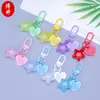Pingente Chaveiro Coração de Gelatina Estrela Acrílico Estrela de Cinco Pontas Charme de Bolsa Acessório Fofo para Mochila Presente