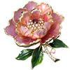 Broche exquisito de flor de peonía de alta calidad, moda nacional, ramillete clásico chino, elegante alfiler de flores, accesorios para cheongsam y hanfu.
