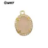 WT-P1991 Collar de Niña Artístico DIY Pendiente Hecho a Mano DIY Colgante con Borde de Zirconia Micro Multicolor