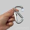 Mosquetão Galvanizado de Ferro Sólido em Forma de D 8cm Fivela de Segurança com Suporte de Carga Anel de Conexão Fivela de Mola de Aço Inoxidável