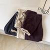 Calça Wide Leg Confortável de Pele Sintética de Coelho para Mulheres, Outono e Inverno Cintura Alta Solta Grossa Quente Casual Esportiva Versátil Calça de Lã