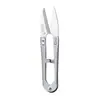 Tijeras de acero SK2 para hilo para cortar extremos de hilo, cuchillo pequeño de acero para punto de cruz, tijeras de seguridad en forma de U a prueba de óxido, especializadas para fábricas de ropa