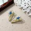 Grampo de Cabelo de Strass Floco de Neve Novo Transfronteiriço Presilha para Franja Lateral Presilha Jacaré Acessório de Cabelo para Meninas com Strass Brilhantes