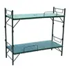 Campo de aço plástico duas vezes cama sopro moldagem dobrável cama do exército verde portátil instalação livre de desastres cama de hóspedes quarto de almoço intervalo cama