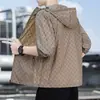 2024 Ropa de Protección Solar de Secado Rápido de Seda Helada Chaqueta Ligera con Capucha para Hombre de Verano Ropa Exterior Transpirable para Hombre Ropa de Protección Solar