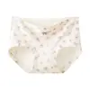 Calcinhas de algodão puro antibacteriano 10A para meninas, cintura média, estampa fofa de urso, 100% algodão, entrepernas estendido, tanga triangular respirável