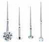 Acero Inoxidable Acero de Titanio 316 Varilla Guía para Piercing Aguja Auxiliar para Piercing Guía de Hilo Interno y Externo Suministros para Piercing de Hilo Interno