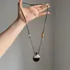 Nova Colar Pingente Garrafa de Vinho Estilo Chinês, Corrente de Pescoço Exquisita Vintage de Alta Qualidade, Colar Versátil de Moda Estilo Nacional Personalizado