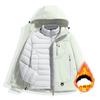 Chaqueta de plumón Chaqueta Tres en Uno para Mujer Estilo Nuevo Forro de plumón Desmontable Chaqueta Gruesa a Prueba de Viento para Hombres y Mujeres