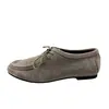 Sapatos Casuais de Camurça Estilo Canguru para Mulheres, com Cadarço e Sola Lisa, Mocassins de Couro Macio Estilo Britânico para Outono e Inverno