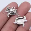 20x 13mm 1,5g prata antiga DIY liga acessórios animal marinho tartaruga pingente
