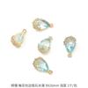 Borde chapado en cobre flor de ciruelo circón gota de agua colgante diy hecho a mano pulsera aretes accesorios de joyería materiales al por mayor
