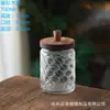 American Acacia Wood Carved Mason Storage Jar Cozinha Selada Coarsegment Garrafa Selada Transparente Mason Garrafa De Vidro Selada