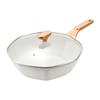 Shuaidebao Venta al por mayor Wok Piedra Medicinal Sartén Antiadherente Sin Aceite Sartén para Freír Doméstica Wok Fundido a Presión Olla Octagonal