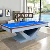 Mesa de Billar Redonda para Bares, KTVs, Lugares de Fiesta, Mesa de Billar Estilo Americano Ocho Bola Negra Estándar para Adultos, Interior Dos en Uno