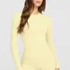 Tops Deportivos Delgados Transfronterizos para Yoga y Deportes al Aire Libre para Mujer, Camisetas de Manga Larga de Secado Rápido, Ropa de Yoga Ajustada para Fitness, Running y Entrenamiento