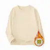 Sudadera Gruesa de Cuello Redondo con Forro Polar para Niños de Amazon Otoño e Invierno, Top Holgado Casual de Marca de Moda, Camiseta Básica Popular de Venta Transfronteriza
