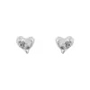 Estilo Otoño e Invierno Pendientes con Textura Plisada en Forma de Corazón Pendientes Franceses de Nicho Simples Retro con Forma de Corazón Irregular y Superficie de Arenisca