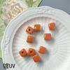 Cuentas cuadradas de acrílico de 12 mm con revestimiento UV luminoso, perforadas, para pulseras, cadenas para teléfonos móviles, accesorios de joyería DIY con cuentas.