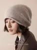Vento neutro ~ 100% lã gorro de inverno espessado para o frio para homens e mulheres com gorro de empilhamento preguiçoso gorro de tricô sensação avançada