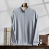Outono e inverno meia-gola alta dos homens 100 puro cashmere cardigan suéter dos homens engrossado zíper malha solta jaqueta top