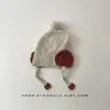 Gorro de Bebé Otoño e Invierno Ins Estilo Coreano Engrosado Cálido Tejido con Protección para Orejas para Niños y Niñas Gorro de Punto Cálido y a Prueba de Frío Moderno