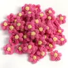 Flores Pompon Tejidas a Mano DIY Accesorios Multicolor Joyería Bolsas Productos Terminados Venta al por Mayor en Stock