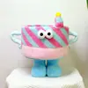 Cesta de Armazenamento de Desenho Animado do Pé Grande Pequeno Monstro para Itens Diversos e Lanches, Lã de Cordeiro Dopamina Famosa na Internet Cesta Organizadora Fofa