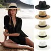 Chapéu Masculino Verão Tendência Viagem Férias Praia Aba Larga Proteção Solar Sol Chapéu de Sol Masculino Chapéu de Palha Panamá Mulheres