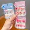Pegatinas de Uñas Infantiles de Dibujos Animados Kuromi Largas Desmontables Usables Pegatinas de Uñas para Niñas Pegatinas de Arte de Uñas Juguete Pegamento de Gelatina