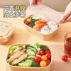 Tazón de Papel Kraft Engrosado e Impermeable, Caja Rectangular Desechable para Llevar, Caja para Comida Rápida, Tazón Redondo para Ensalada, Tazón para Comida Ligera